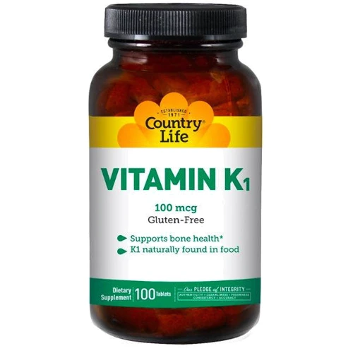 Country Life Vitamin K1 100 mcg 100 Tabs Витамин К-1
