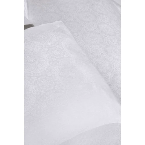Комплект постельного белья Victoria Deluxe Jacquard Sateen Valeria жаккард-сатин евро белый (48771_2,0): Материал сатин, жаккард