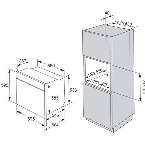 Духовой шкаф электрический Gorenje BO6727E03X: Мощность подключения, Вт 3500