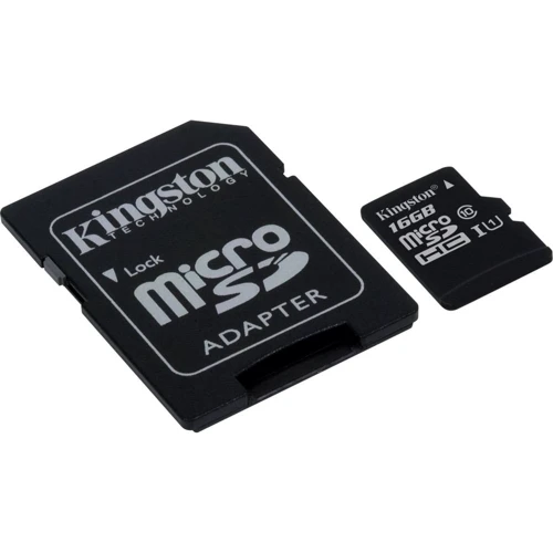 Карта памяти Kingston 16GB microSDHC Class 10 UHS-I U1 + adapter (SDC10G2/16GB): Тип карты MicroSDHC