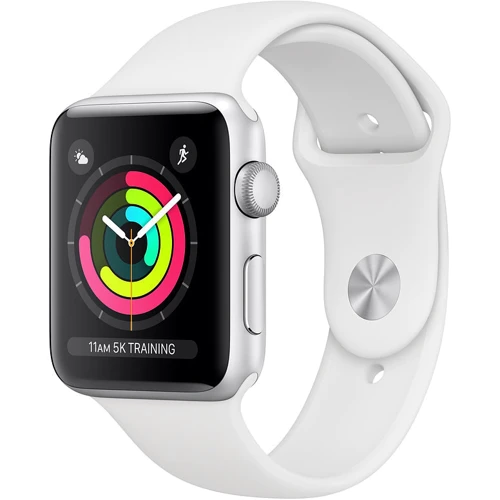 

Apple Watch Series 3 42mm Gps Silver Aluminum Case with White Sport Band (MTF22)