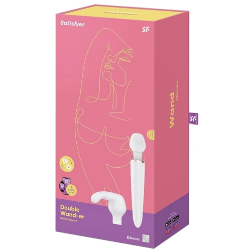 Смарт вібромасажер із змінною головкою Satisfyer Double Wand-er
