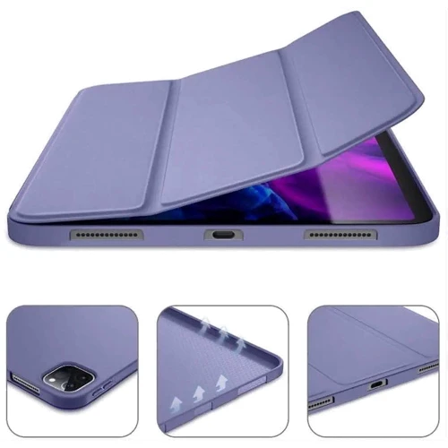 Аксессуар для iPad BeCover Tri Fold Soft TPU Silicone Purple for iPad Air 2020/iPad Air 2022/iPad Pro 11 (2018-2022) (709711): Особенности Стильный внешний вид, Складывается в подставку, Надежная защита от царапин и загрязнений, защита спереди, сзади и в углах, режим автопробуждения/сна
