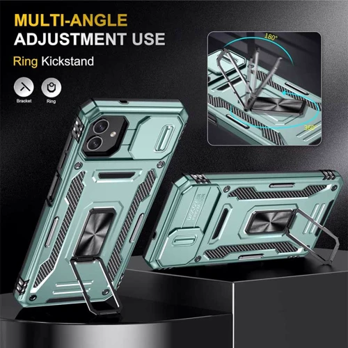 Чохол для телефона Mobile Case Camshield Army Ring Light Green для Samsung A055 Galaxy A05: Колір зеленый