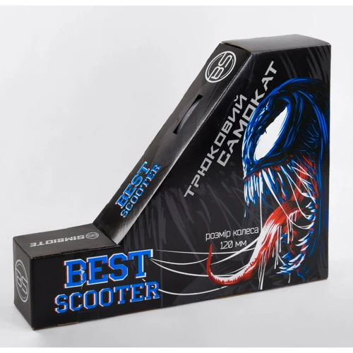 Самокат трюковый Best Scooter "SIMBIOTE" HIC-система, ПЕГИ, алюминиевый диск и дека Black (102309): Материал колес полиуретан