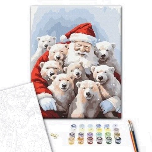 Картина по номерам Brushme Друзья Санты 40х50 см (BS53852): Производитель Brushme