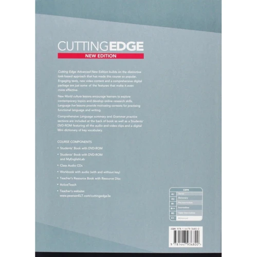 Cutting Edge 3rd ed Advanced SB+DVD (учебник для учеников и студентов с вложенным DVD 4901990000): Производитель Pearson Education Limited