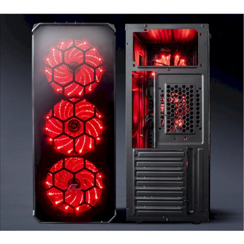 Корпус Frime Fusion Red LED (FUSION-U3-315RLF-WP): Типоразмер Midi-Tower