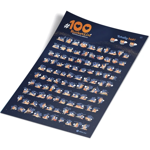 Скретч-постер 100 BucketList Kamasutra Edition (Eng)