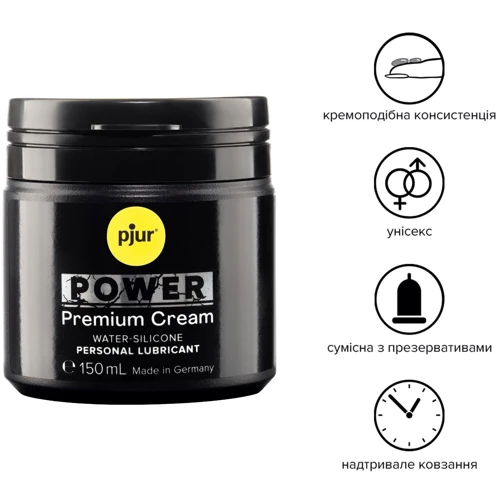 Густая смазка для фистинга и анального секса pjur POWER Premium Cream 150 мл на гибридной основе