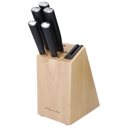 Набір кухонних ножів Набір ножів з підставкою KitchenAid Classic, 5 предметів та точилки (KE5PSTANOBG): Найменування Набір ножів з підставкою
