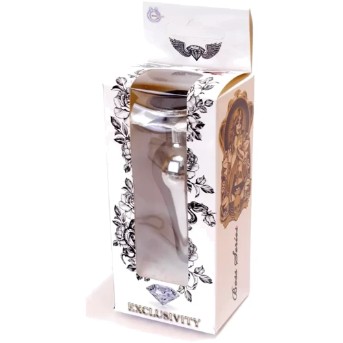 Анальная пробка с кристаллом BOSS of TOYS Boss Series - Jewellery Silver BUTT PLUG Black, BS6400074