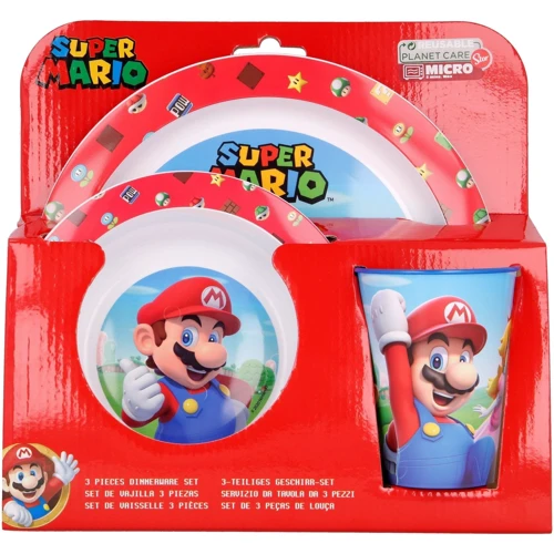 Набор посуды Stor Super Mario - Mario, Kids Micro Set: Материал пластик