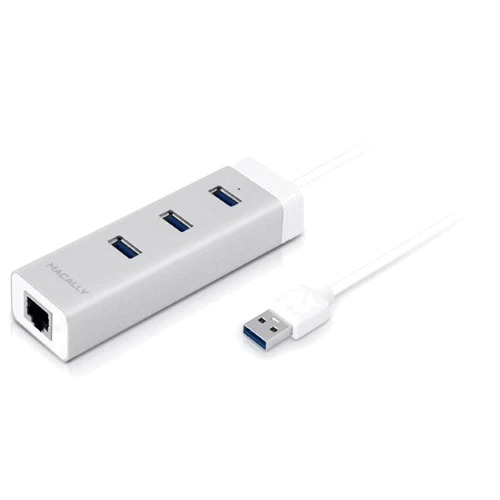 Адаптер Macally Adapter USB 3.0 to Ethernet + 3xUSB 3.0 (U3HUBGBA) фото 3