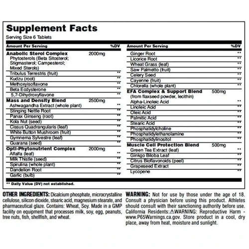Бустер тестостерона Universal Nutrition Natural Sterol Complex 100 tabs (90+10 free): Форма выпуска таблетированные