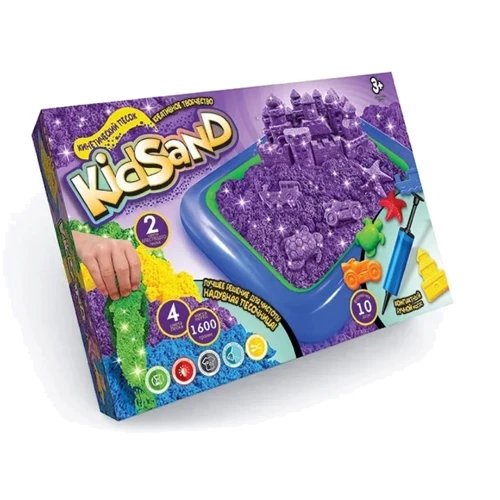 Кинетический песок Danko Toys KidSand 1600г с песочницей (рус) (KS-02-01): Производитель Danko toys