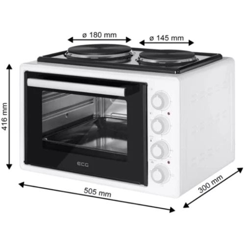 Электродуховка настольная ECG ETH 3502W фото 5