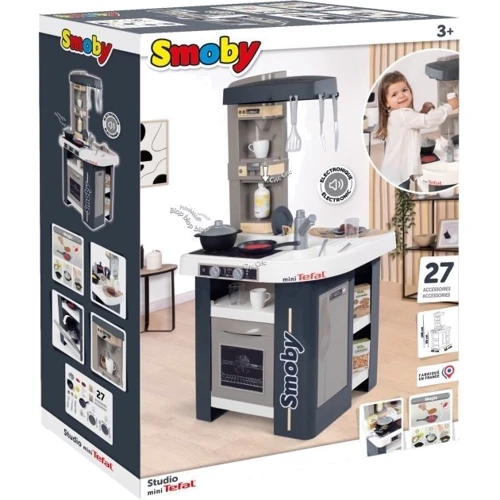 Интерактивная кухня Smoby Toys Тефаль Студио Френч с аксессуарами и звуковым эффектом Графитовый (311056): Производитель Smoby