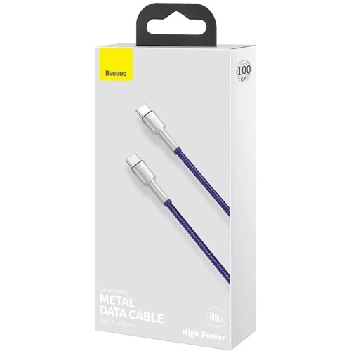 Кабель Baseus Cable USB-C to USB-C Cafule Metal 100W 1m Purple (CATJK-C05) фото 8