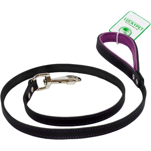 Поводок кожаный Lucky Pet 1x120 см черный (4820224217512)