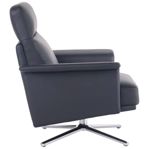 Кресло AMF Lorenzo XL Black (546998): Материал каркаса металл, кожа, дерево