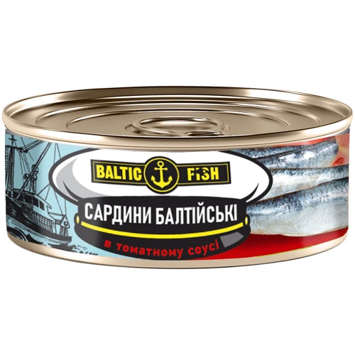 Сардини Baltic Fish Балтійські в томатному соусі 230 г (4751017406045)