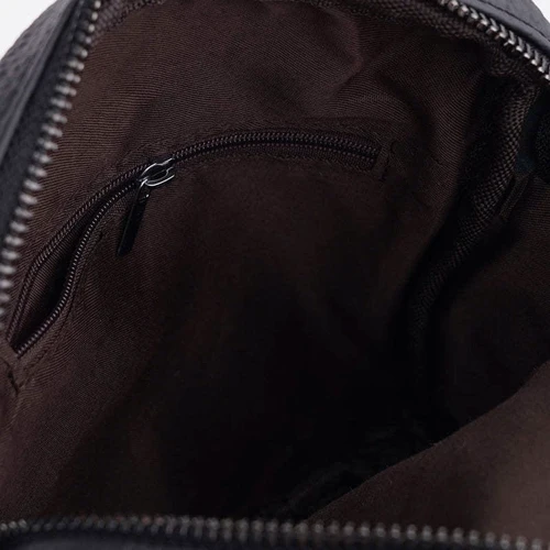 Mужская сумка через плечо Keizer черная (K18015bl-black): Фактура Зернистая, Матовая