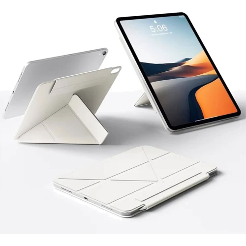 Аксессуар для iPad BeCover Ultra Slim Origami Magnetic with Pencil mount Beige for iPad Air 11 (2024 / 2025) (712957): Особенности защита спереди, сзади и в углах, покрытие из микрофибры, Стильный дизайн, трансформируется в подставку, Удобно держать в руке, закрывается на магнитный клапан