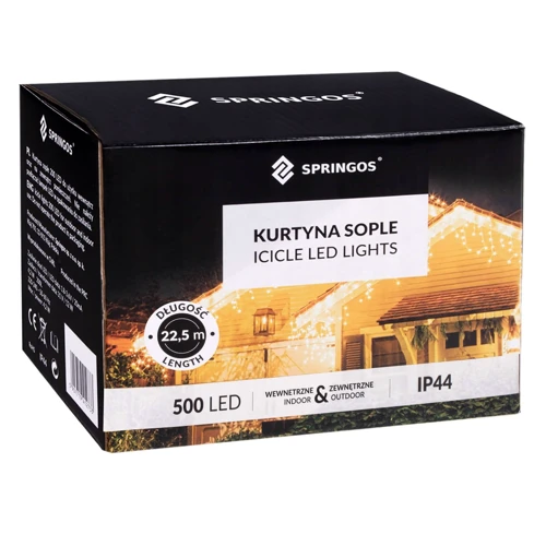 Гирлянда Springos бахрома уличная 20 м 500 LED разноцветная (CL051) фото 8