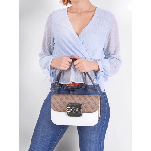 Жіноча сумка через плече Guess Hensely Cnvrtble Shoulder Bag Multi коричнева (HWSG8113210-LAM): Тип ручки Плечовий ремінь, Без ручки