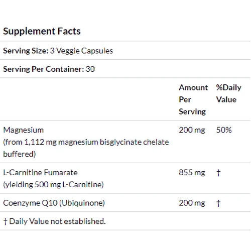 Doctor's Best, CoQ10 L-Carnitine Magnesium, 90 Veggie Caps (DRB-00477)
