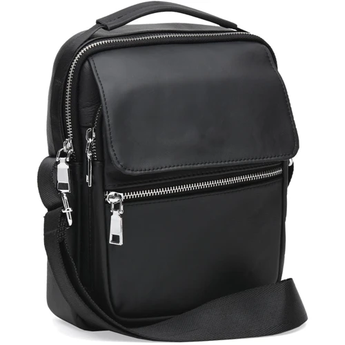 Чоловіча сумка через плече Keizer чорна (k16017-black)