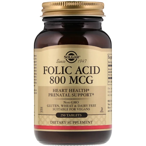 Solgar Folic Acid 800 mcg 250 Tablets