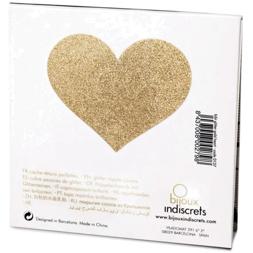 Украшение на соски Bijoux Indiscrets - Flash Heart Gold
