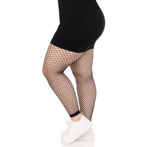 Леггинсы Leg Avenue Industrial Net footless tights Black 1X/2X