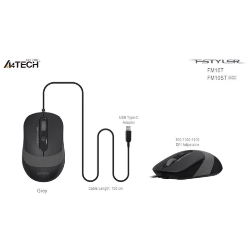 Мышь A4Tech Fstyler FM10T Gray фото 7