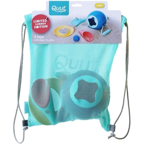 Набор для пляжа Quut Ballo (мини ведерко+совочки+волшебная формочка в сумке) (170983)