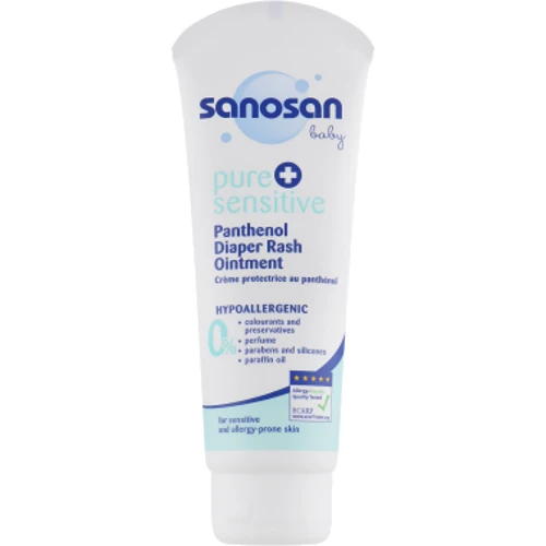 Sanosan Pure & Sensitive Panthenol Diaper Rash Ointment Детский гипоаллергенный крем от опрелостей 100 ml