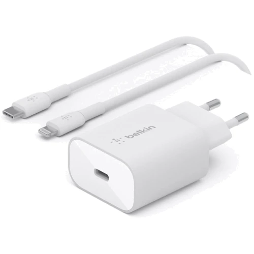 Зарядное устройство Belkin Wall Charger USB-С 25W White with Lightning Cable (WCA004VF1MWH-B5): Особенности Быстрая зарядка, Lightning, USB-C