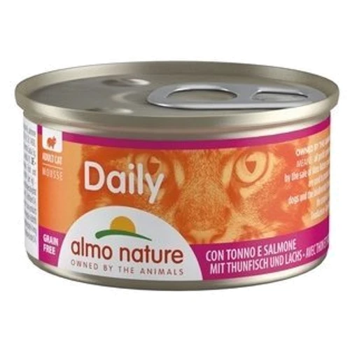 Almo Nature Adult Cat Daily Mousse с тунцом и лососем 85 г
