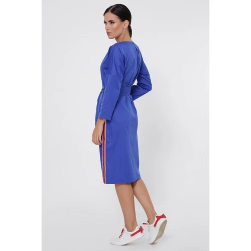 Сукня FashionUp PL-1778C 48 синє повсякденне подовжене міді: Склад поліестер, бавовна