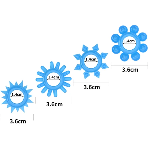 Набір із 4 ерекційних кілець LoveToy Lumino Play Penis Ring