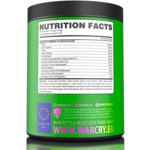 Передтренувальний комплекс Genius Nutrition Warcry Energy 300 g / 30 servings / Green Apple: Тип Комплекс до тренування