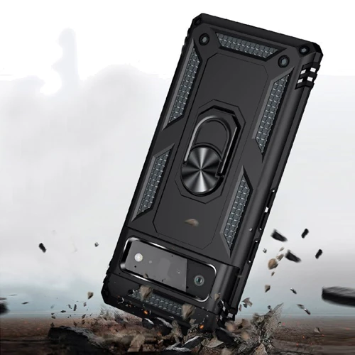 Чехол для телефонов BeCover Military Black for Google Pixel 6: Материал TPU (термополиуретан) и пластик
