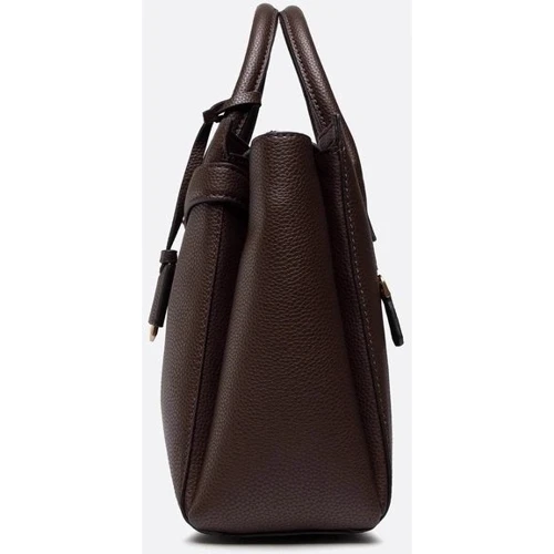 Женская сумка тоут GUESS ENISA HIGH SOCIETY SATCHEL шоколадная (HWVB8421060-CHO): Застежка Магнитная