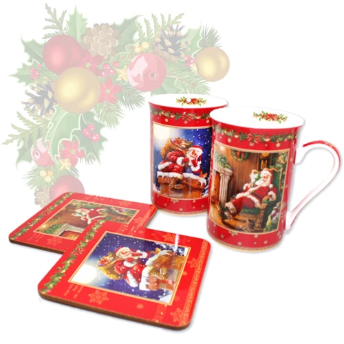 Набір Jingle bells 2 шт + пробкові підставки у металевій коробці 2 шт (h 10 см 250 мл) (880-9001): Виробник Noname