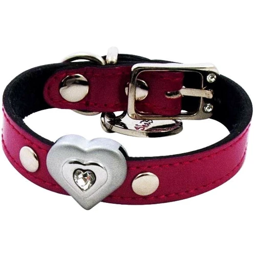Ошейник Shiboo Heart-to-Heart Clear для собак розовый 1.5x25 см