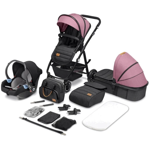 Коляска 3 в 1 Lionelo Amber Pink Rose: Ширина шасси 60