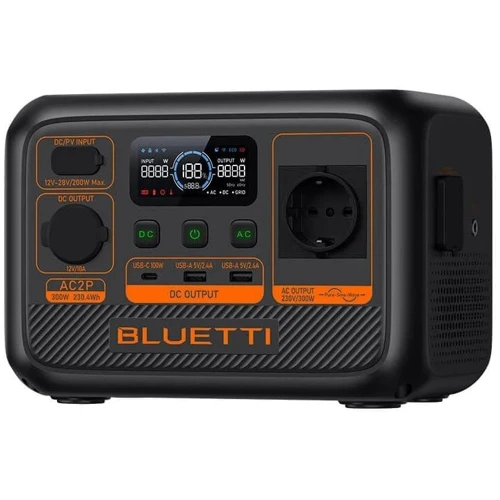 Зарядна станція Bluetti AC2P 230Wh 300W: Виходи споживачів 220V, USB-A, USB-C, Автоприкурювач
