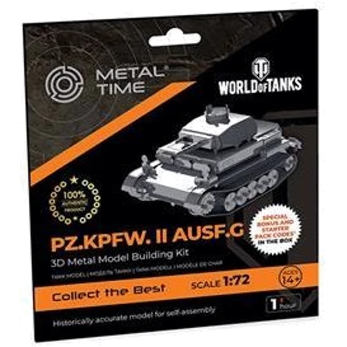 Коллекционная модель-конструктор Metal Time Pz.Kpfw. II Ausf. G танк World of Tanks (MT061): Количество деталей, шт. 63